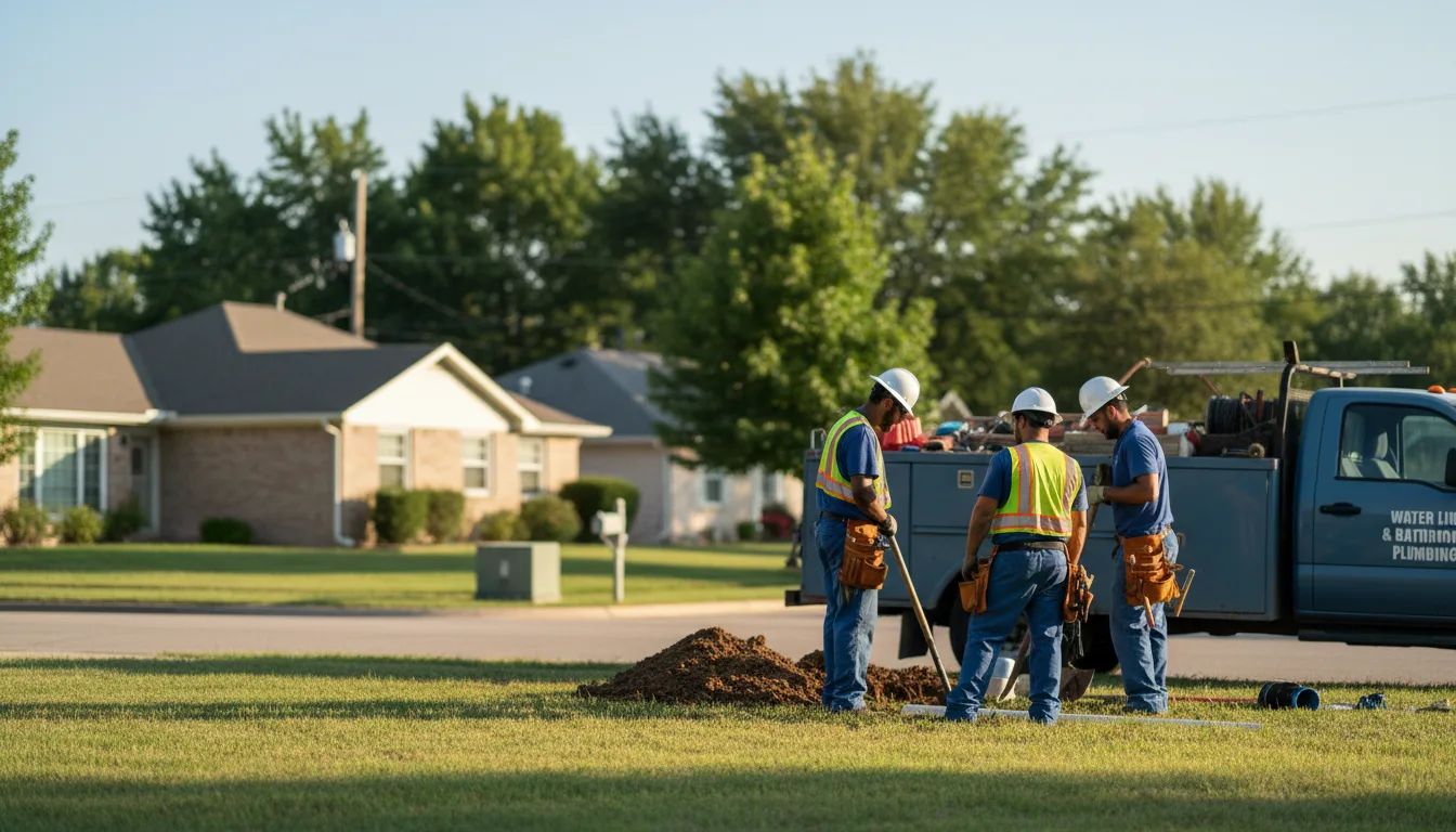Residential water line and bathroom plumbing service in Rocky Hill, KY